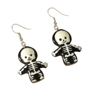 Baby Mini Skeleton Earrings Goth Halloween gothic